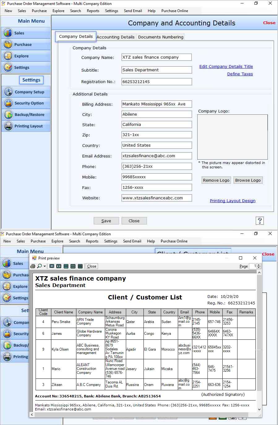 Screenshot of Billing Management Tool 3.0.1.5