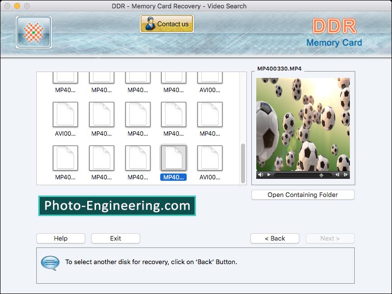 Screenshot of Multimedia Card Data Salvage Software