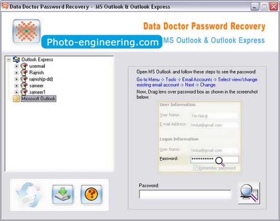 Outlook Mail Password Rescue Tool 3.0.1.5 full
