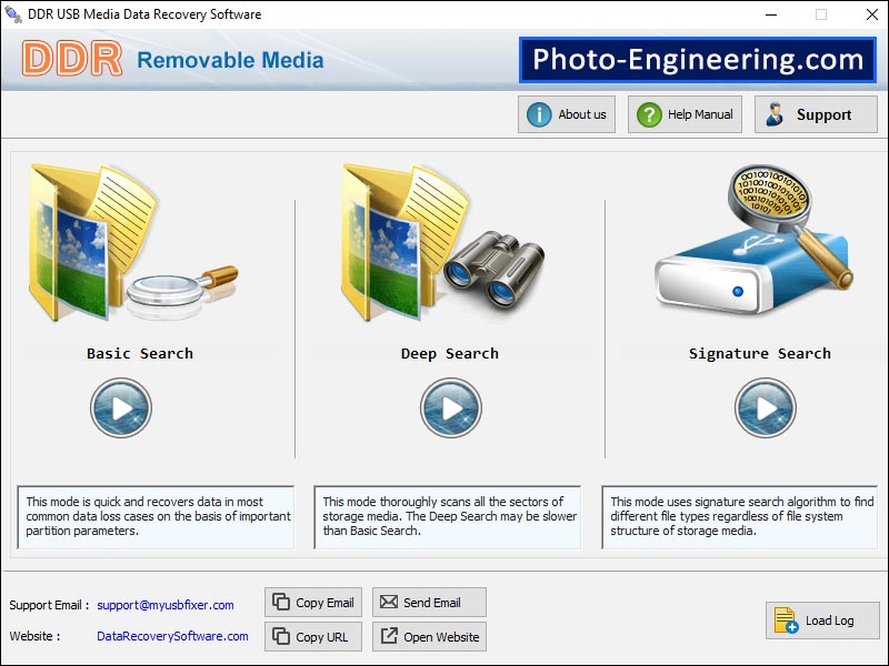 Removable Media Data Rescue Tool screen shot