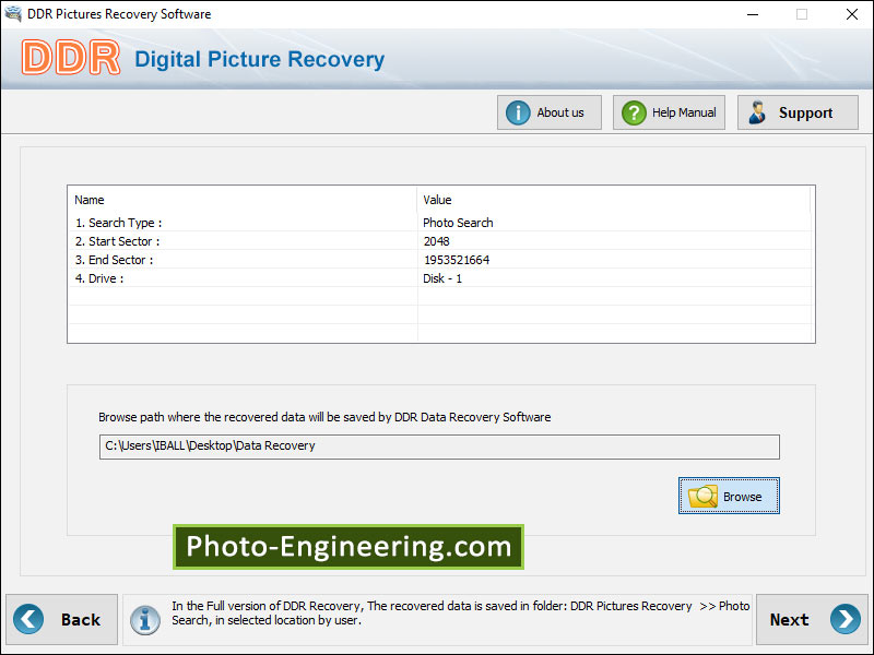 Screenshot of Digital Photo Recovery Software