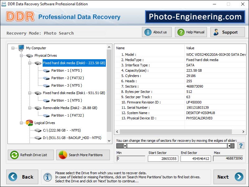 Contact for Photo Recovery screenshot