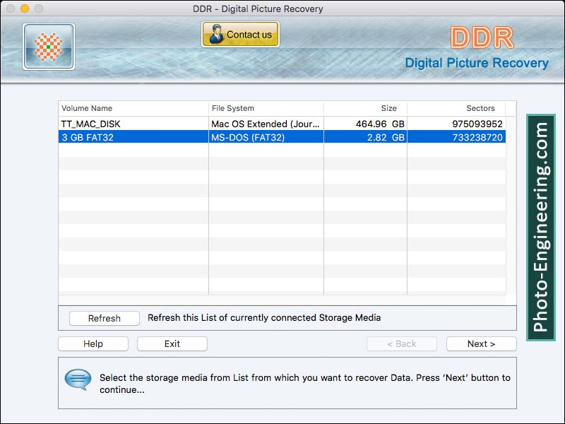 Screenshot of Mac Photo Recovery Software