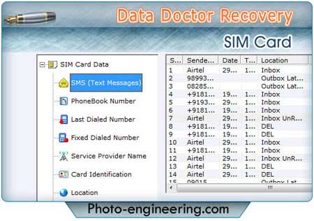 SIM Card Data Restore screenshot