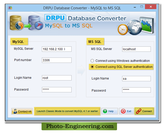 MySQL to MS SQL Database Converter