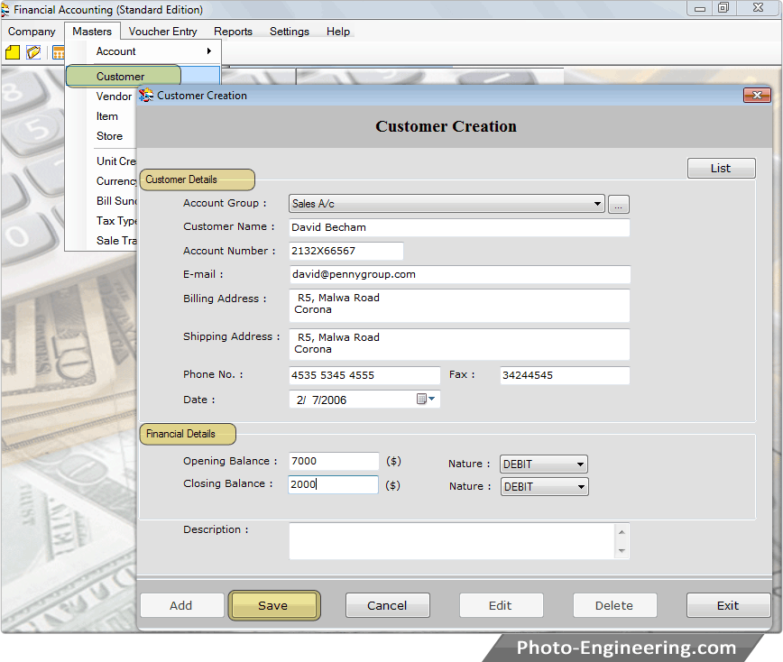 Customer Creation Billing and Inventory Management Software