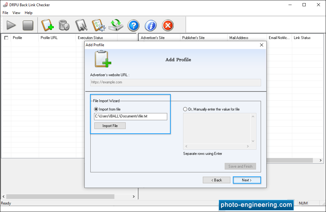 Backlink Checker Utility