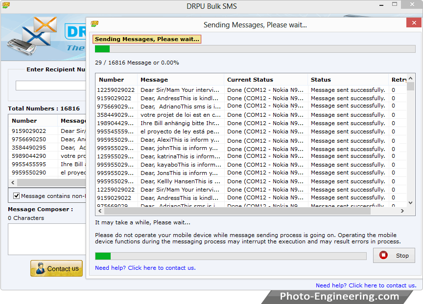 Bulk SMS Software for GSM Mobile Phone