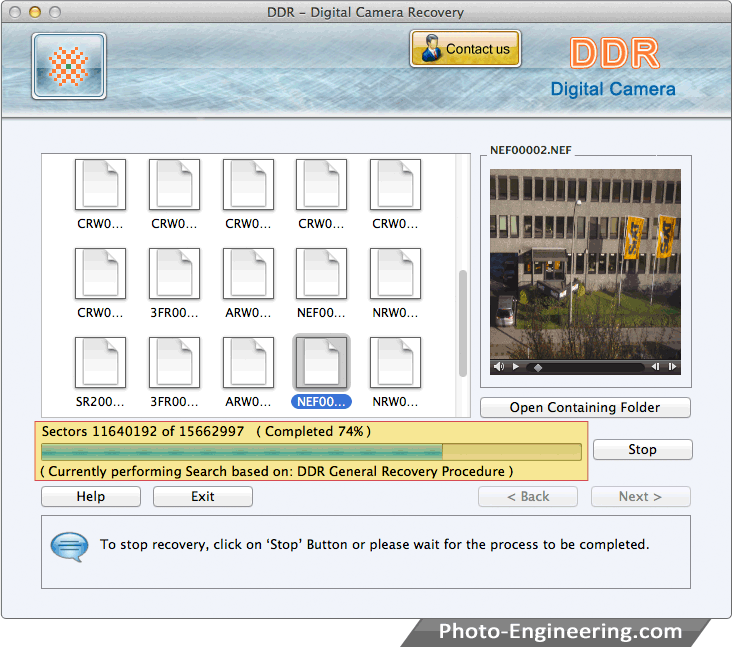 Scanning Process Mac Digital Camera Photo Recovery