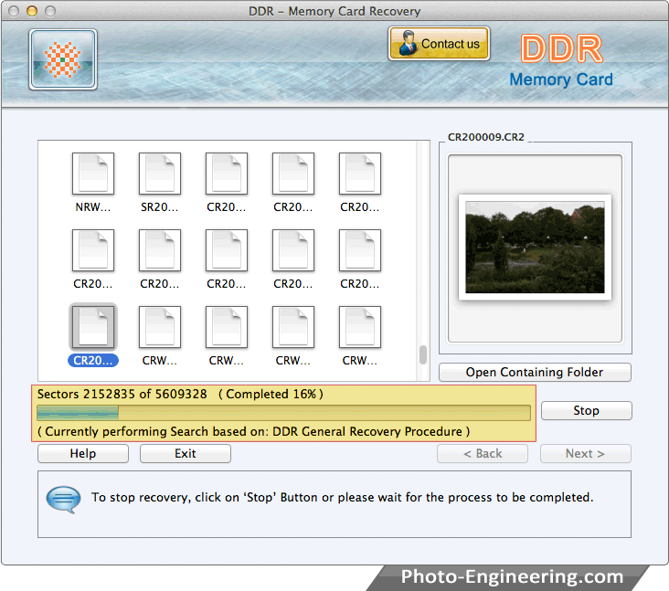 Searching Process Mac Memory Card Data Recovery