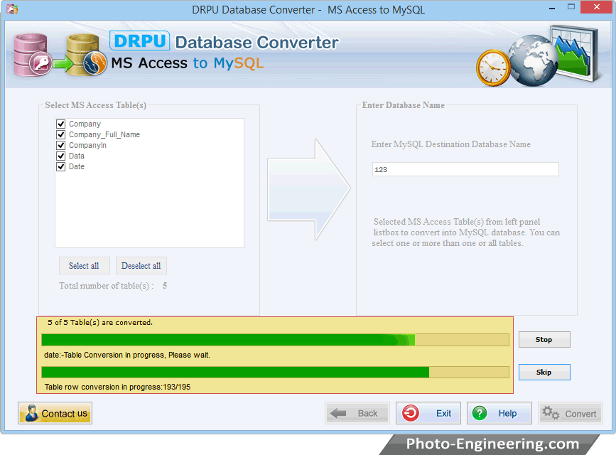 MS Access to MySQL Database Converter