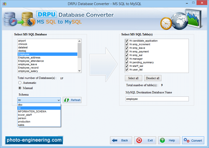 MSSQL to MYSQL Database Converter