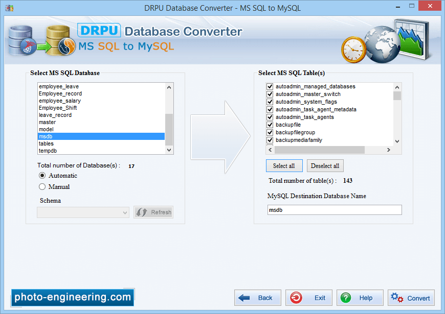 MSSQL to MySQL Database Converter MSSQL to MySQL Database Converter