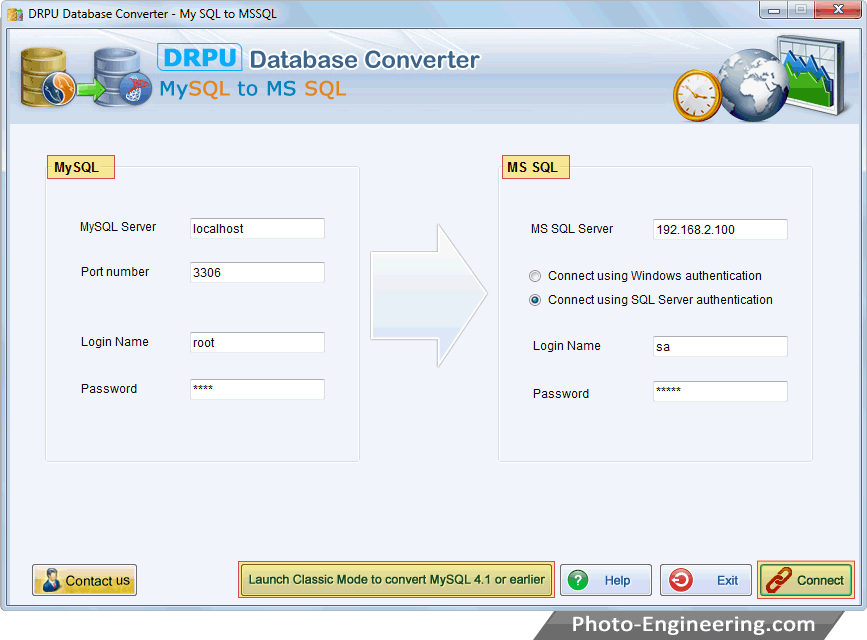 MySQL to MSSQL Database Converter