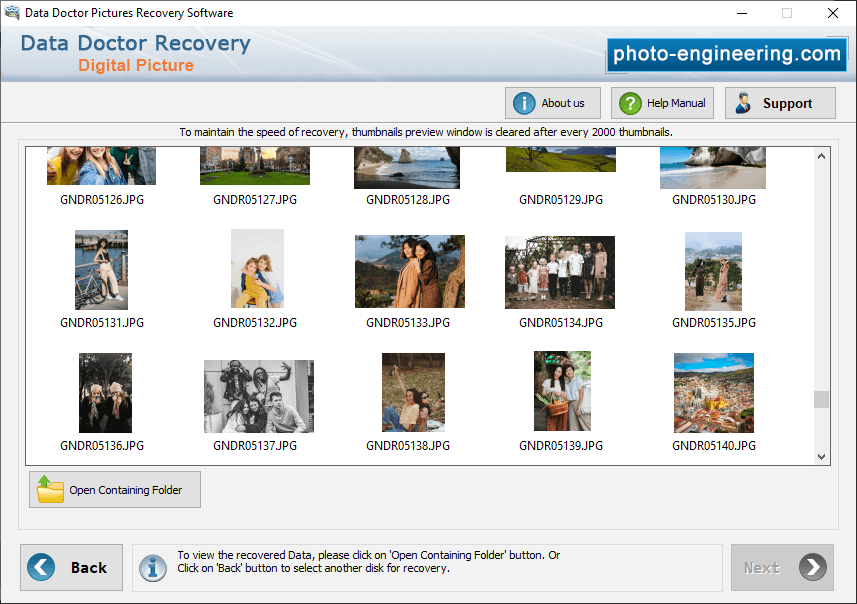 Scanning process Digital Photo Recovery
