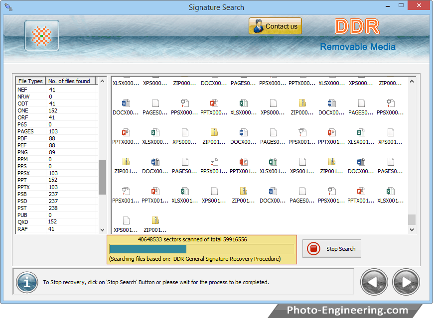 Searching Process Removable Media Data Recovery