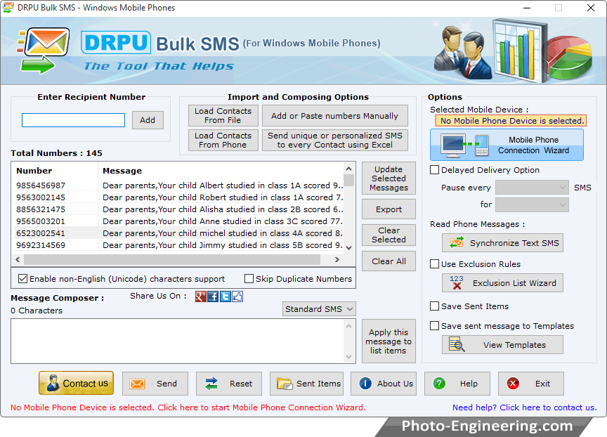 Bulk SMS Software for Windows Mobile Phone